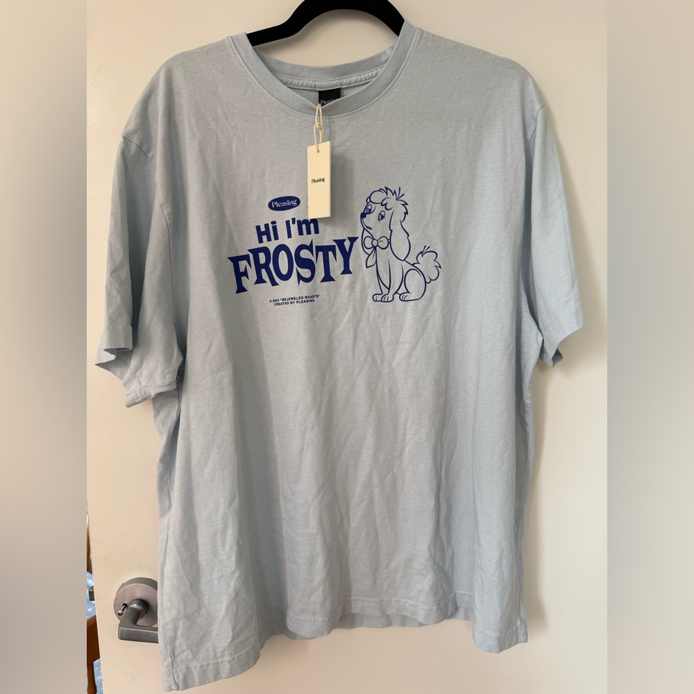 Pleasing Brand - light blue tee shirt
